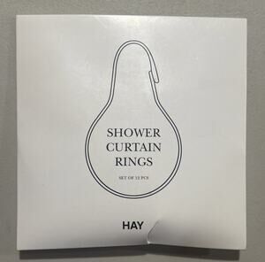HAY Shower Curtain Rings - Set of 12 - Minimalist Stainless Steel Gourd Hooks